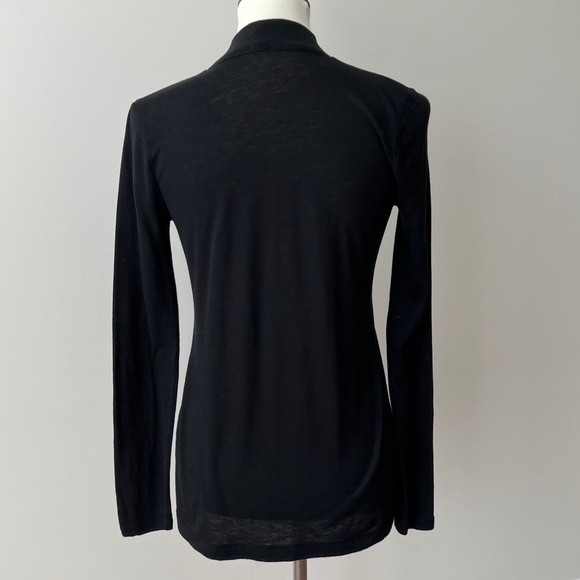 J.Crew XS Black Open Front Cotton Sweater/Cardigan Cotton/Polyester Blend - Picture 4 of 12
